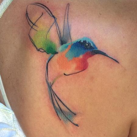 Pete Zebley - Hummingbird sketch tattoo